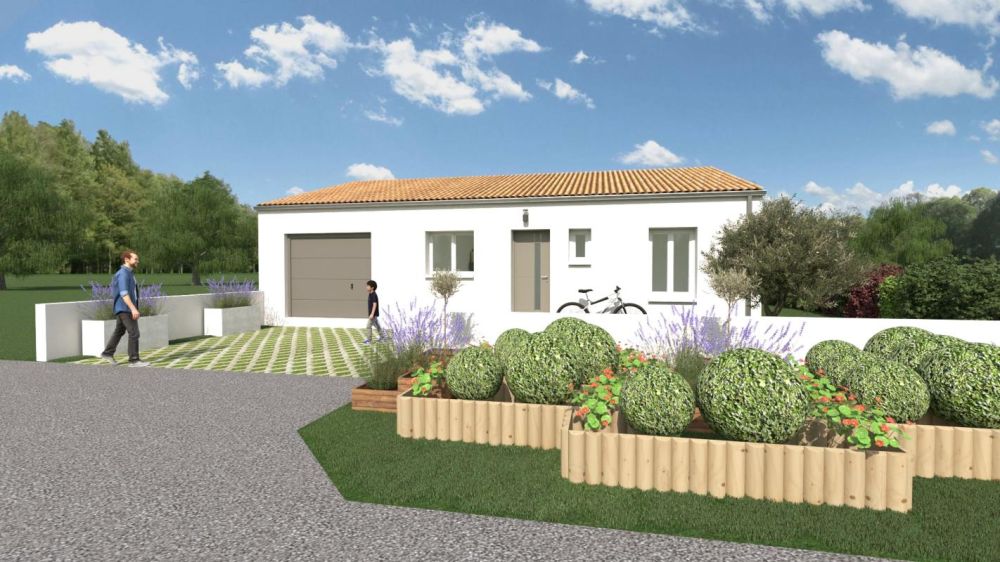 Vente terrain + maison BALLON Charente-Maritime