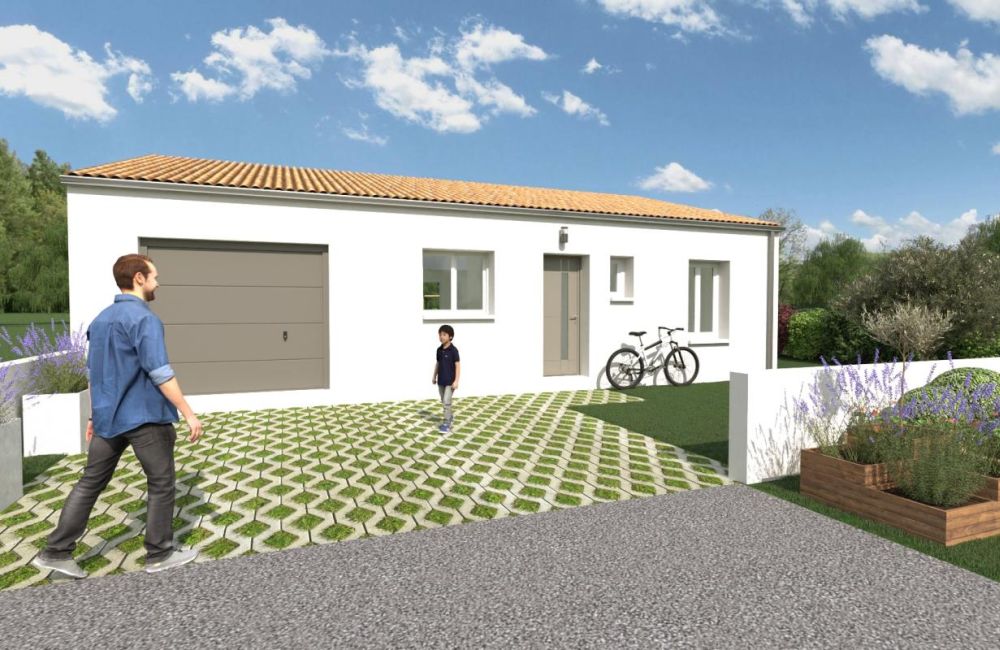 Vente terrain + maison BALLON Charente-Maritime